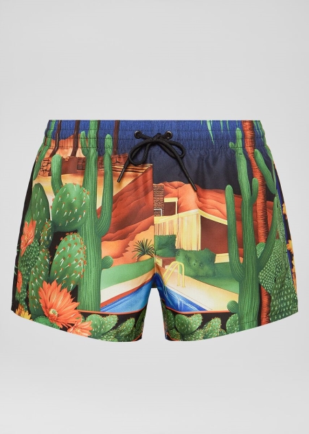 Versace Palm Springs Print Badshorts Herr - 085437MZN